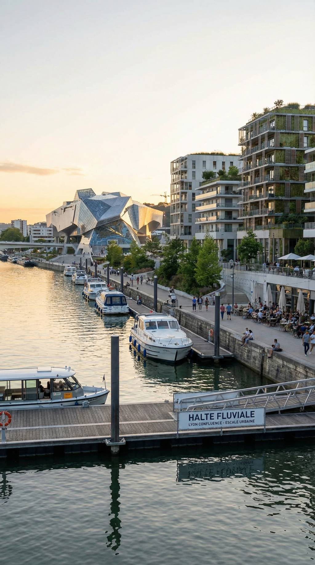 Halte fluviale lyon confluence : escale urbaine entre Saône et Rhône pour découvrir un quartier en mutation